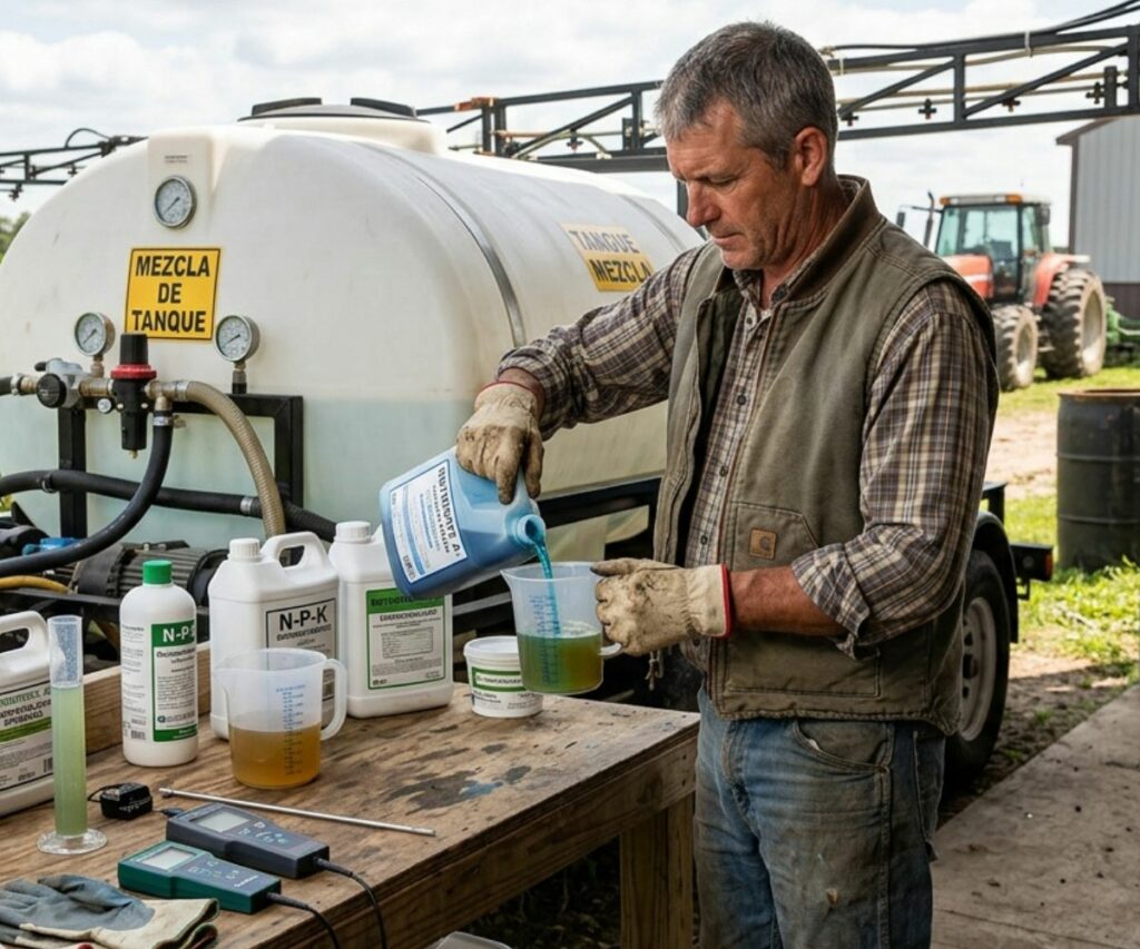 Compatibilidad de fertilizantes en mezcla: cómo comprobarla